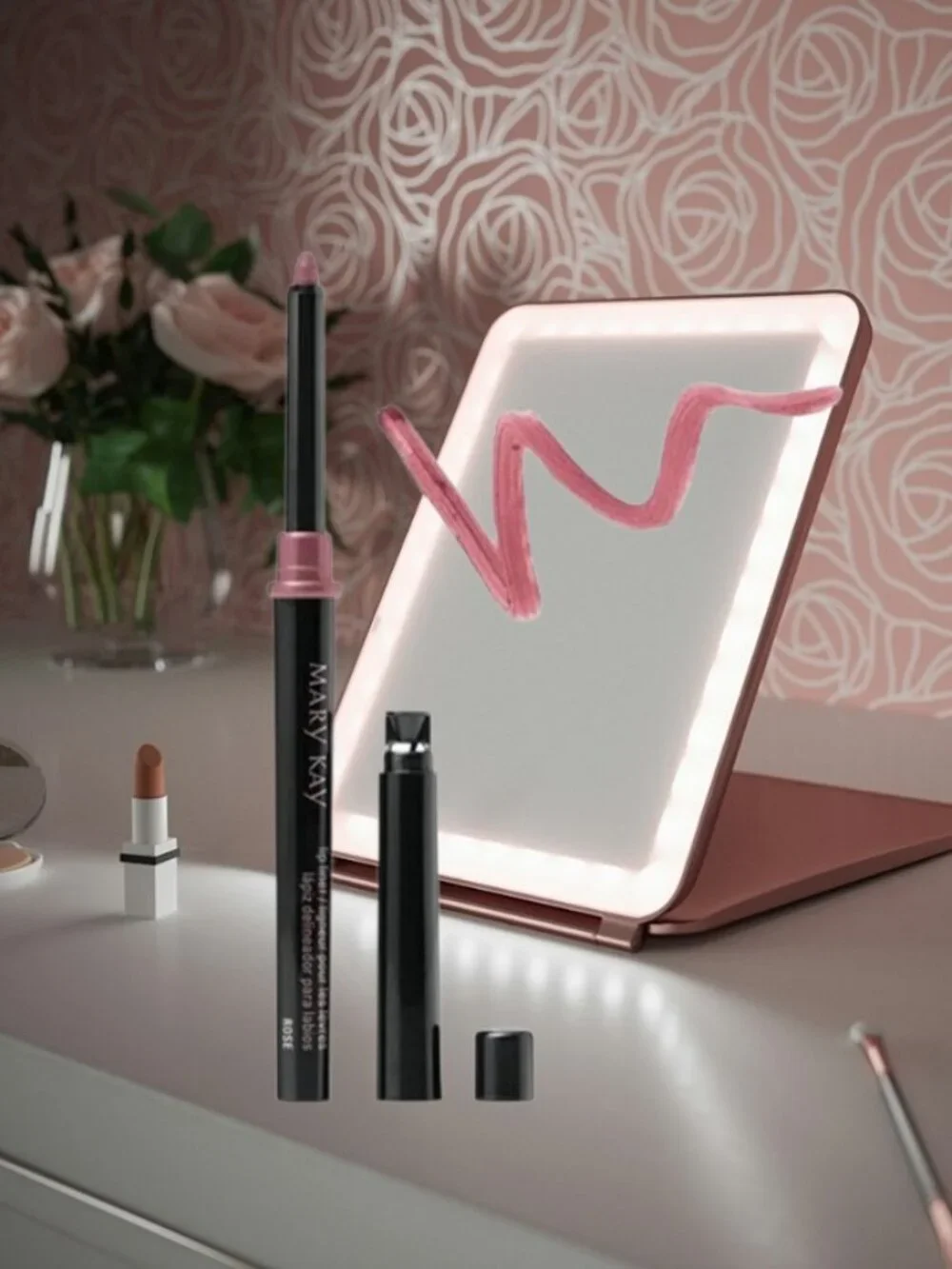 Mary Kay Rose Lip Liner Pencil with Sharpener ✨NIB✨